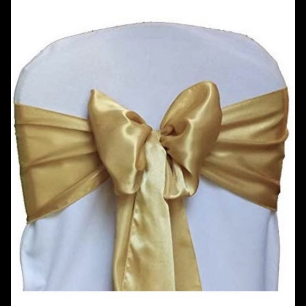 84 pieces ! Gold chair ribbons 🎀!!!
